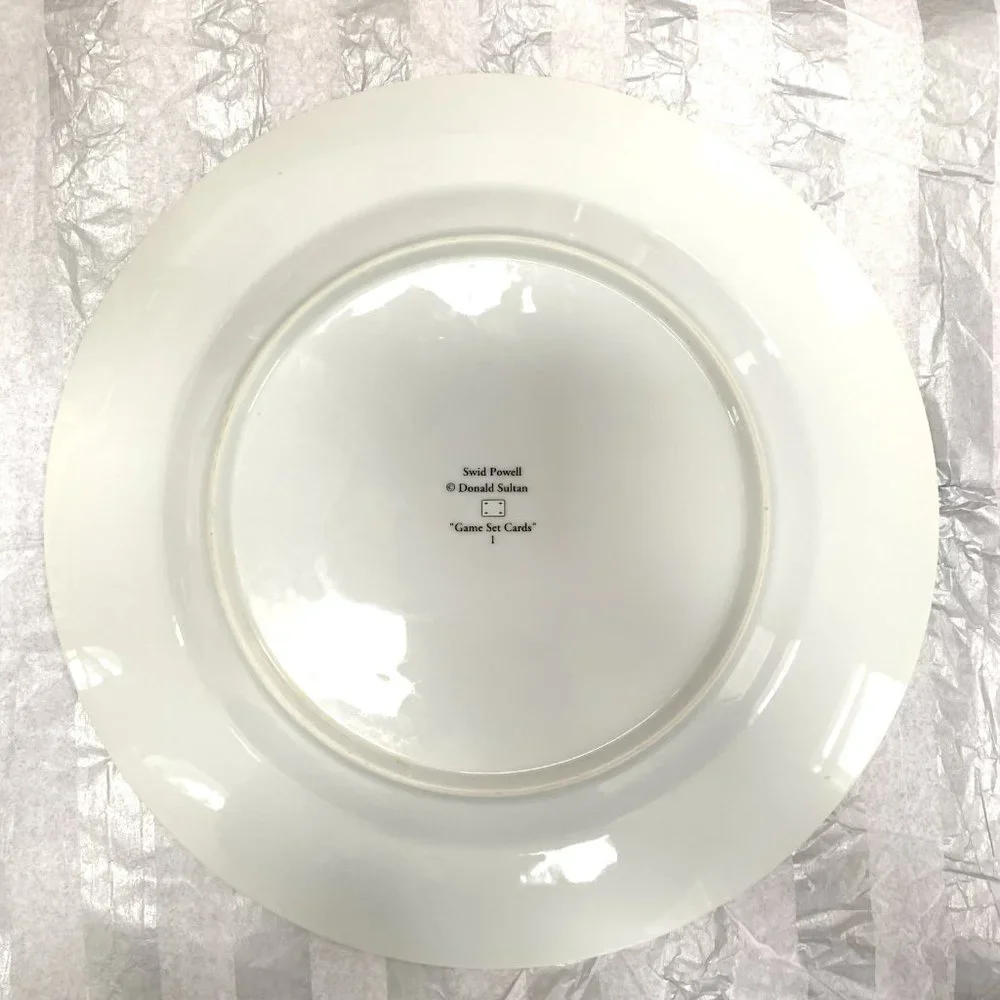 Swid Powell Donald Sultan Game Set Cards Dinner Plate Platter 12